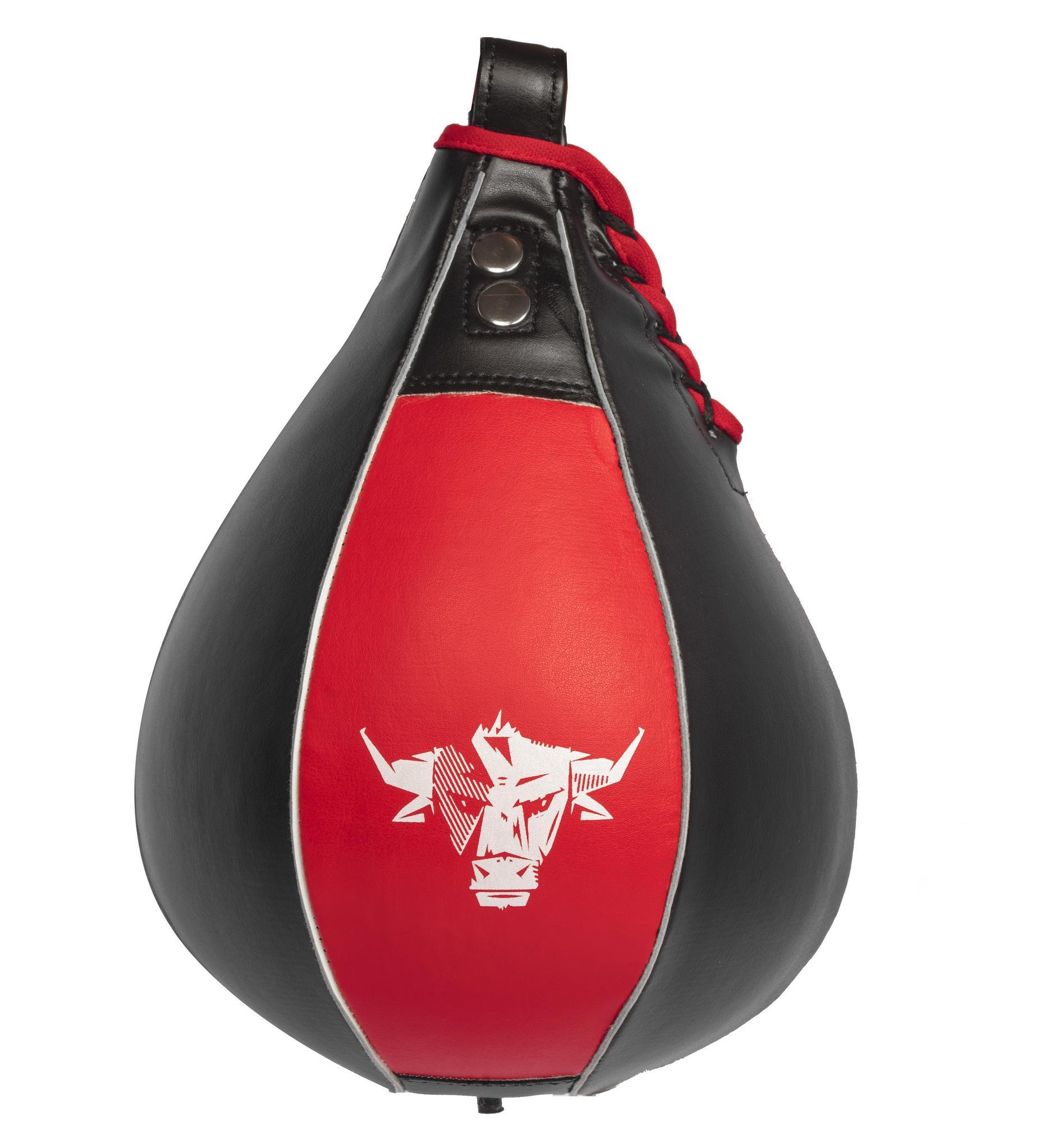 Javson Boxing Speed Ball Bag for Punching Training Home Workout - Black / Red