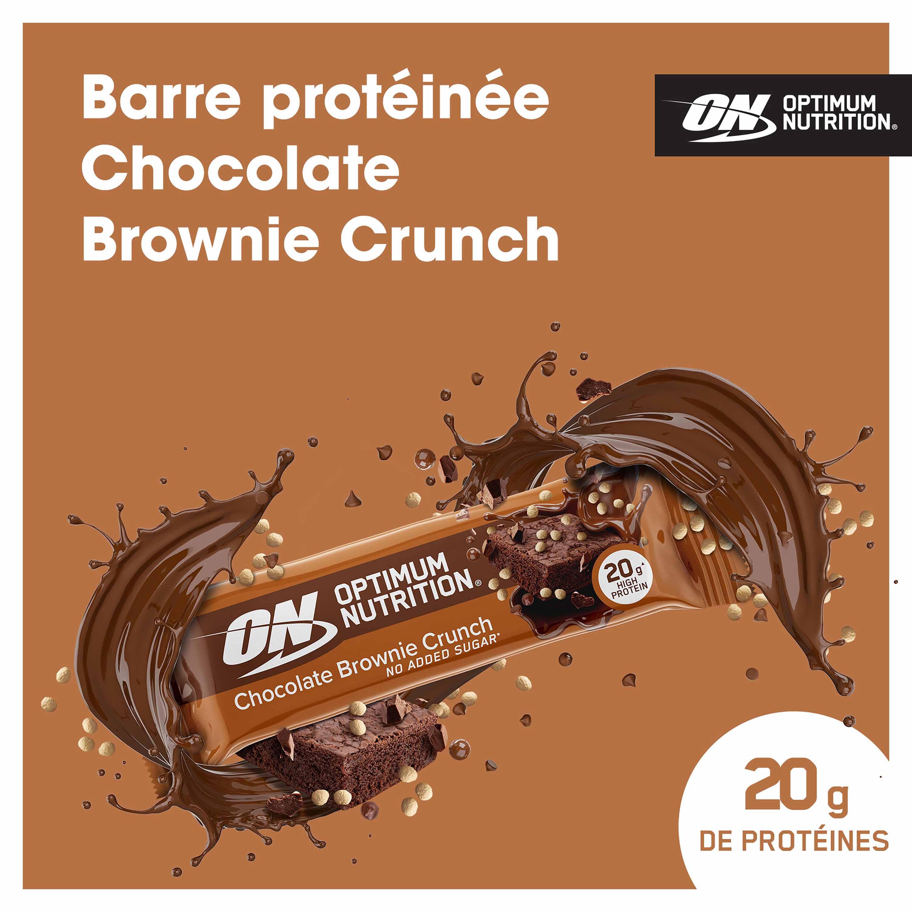 Boîte de 10 Barres Protéinées Croustillantes Chocolat Brownie 65g 4/6