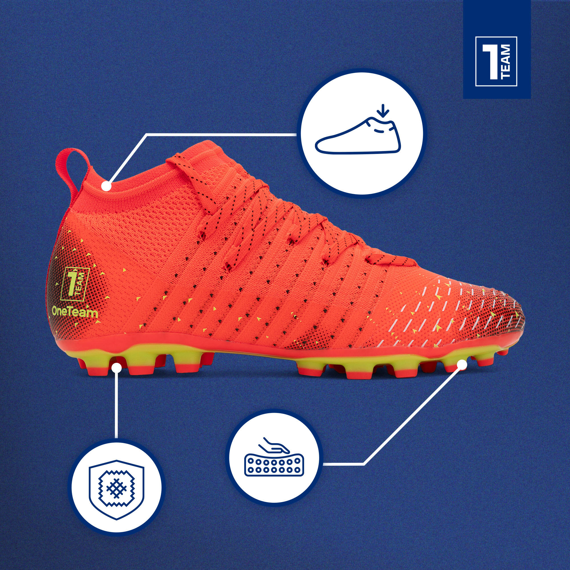 Scarpe da calcio per bambini OneTeam NAMAYRO TEEN AG/MG 3/7