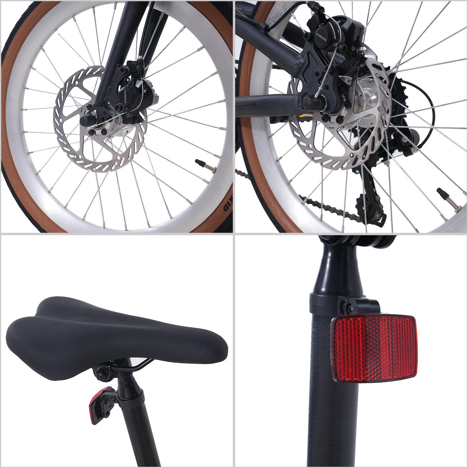 Bici pieghevole RCB GK4 20" alluminio, 7 marce, freni a disco, 12+ anni 3/8