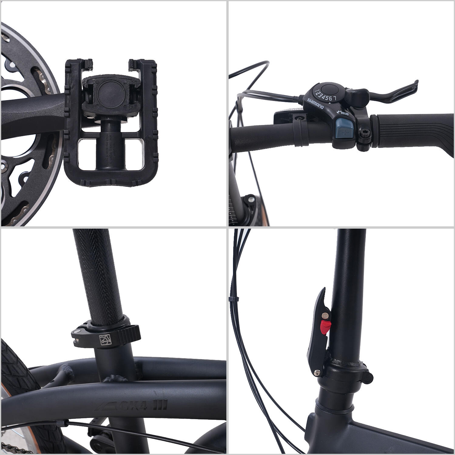 Bici pieghevole RCB GK4 20" alluminio, 7 marce, freni a disco, 12+ anni 2/8