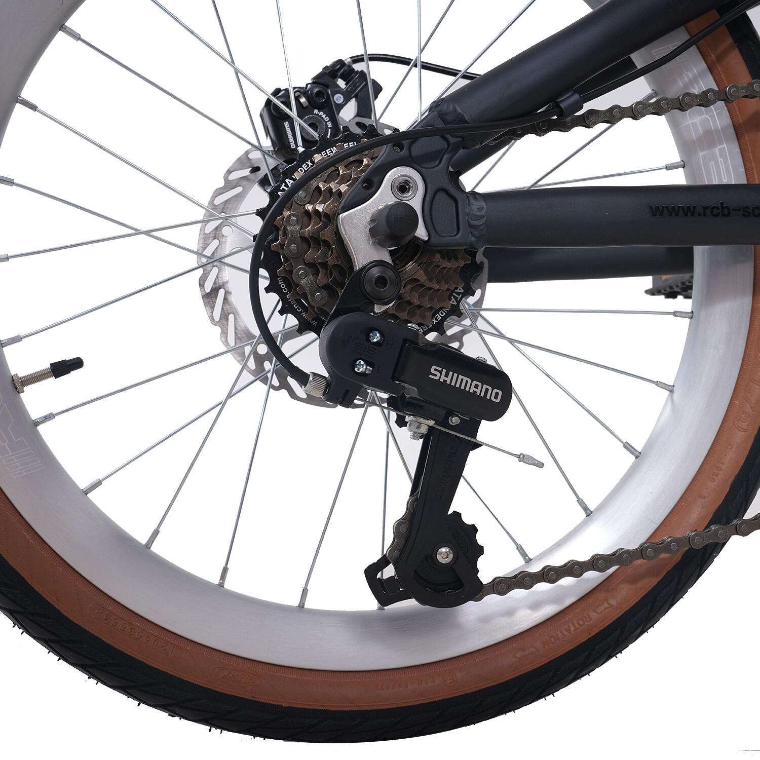 Bici pieghevole RCB GK4 20" alluminio, 7 marce, freni a disco, 12+ anni 4/8