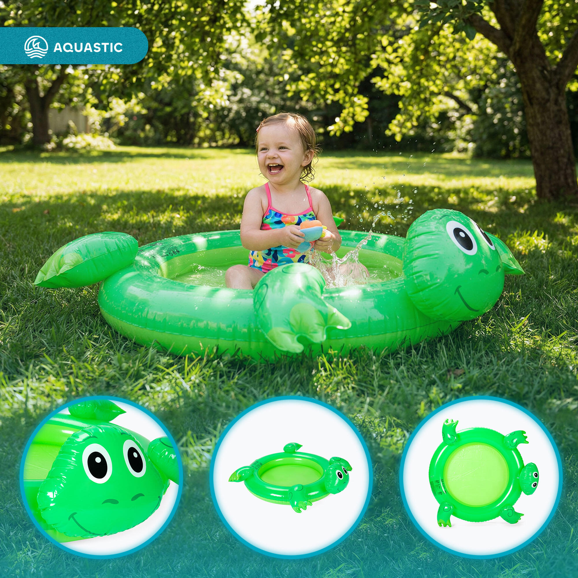 AQUASTIC piscina hinchable infantil 117 x 122 x 36 cm 3/7