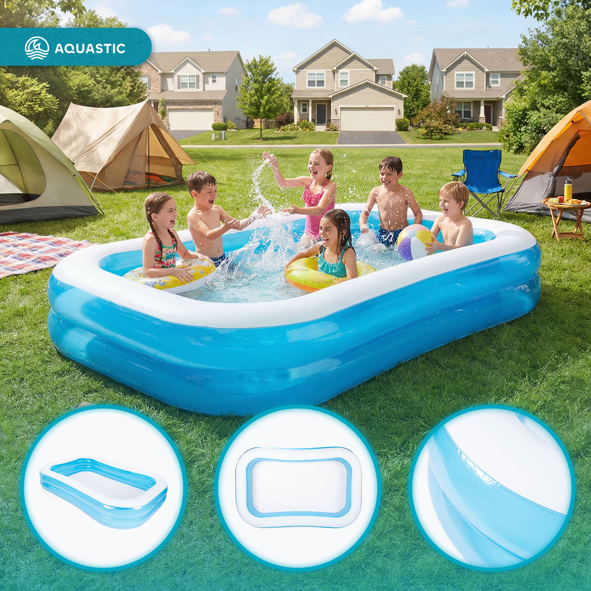 Piscine gonflable pour enfants AQUASTIC 3/7