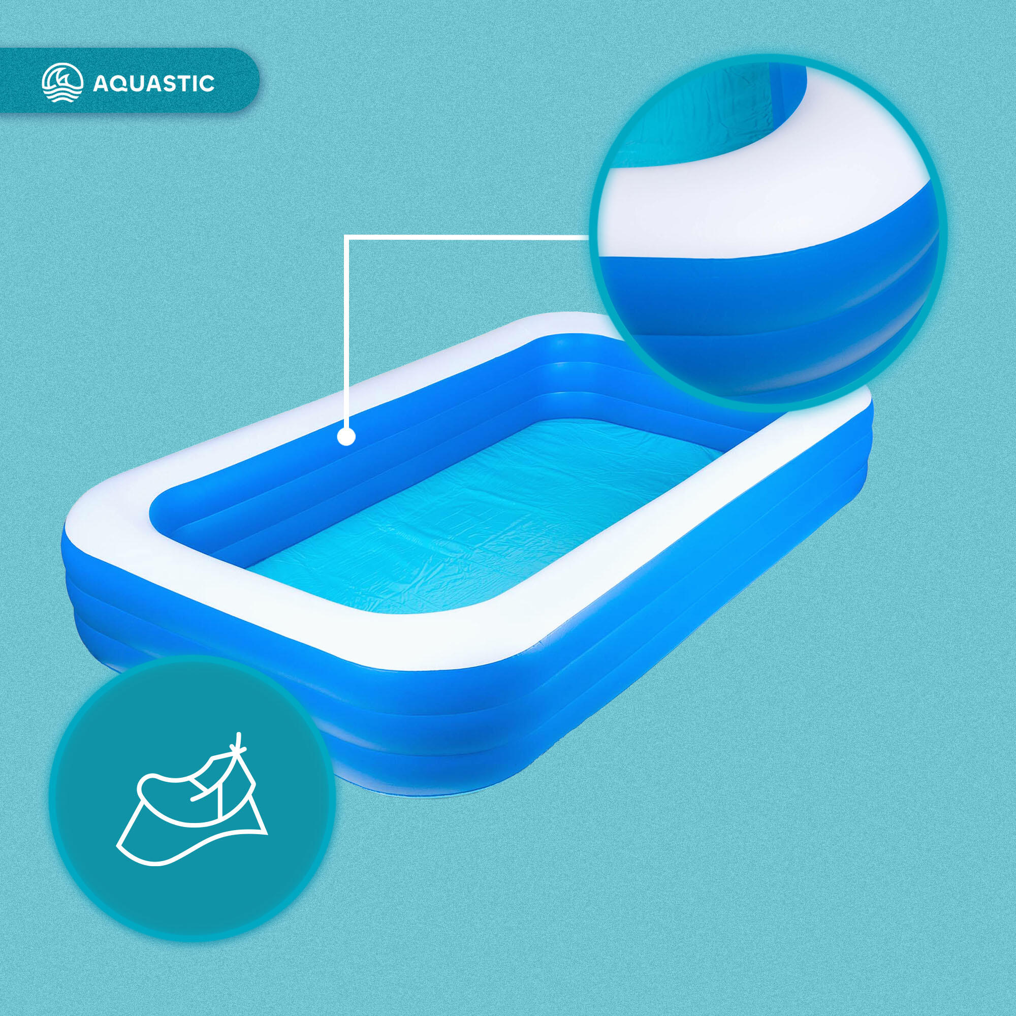 Piscina hinchable infantil AQUASTIC 5/7
