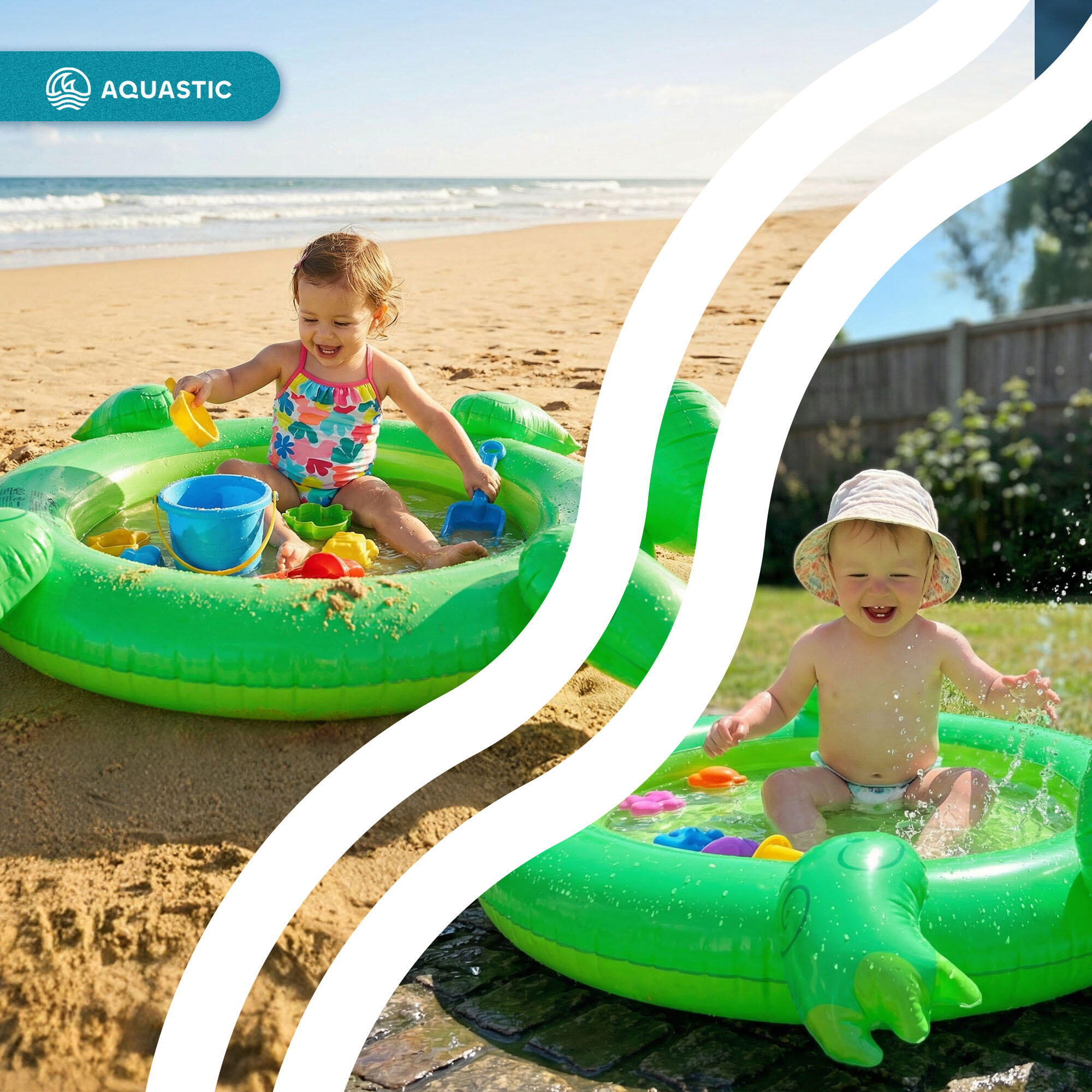 AQUASTIC piscina hinchable infantil 117 x 122 x 36 cm 7/7