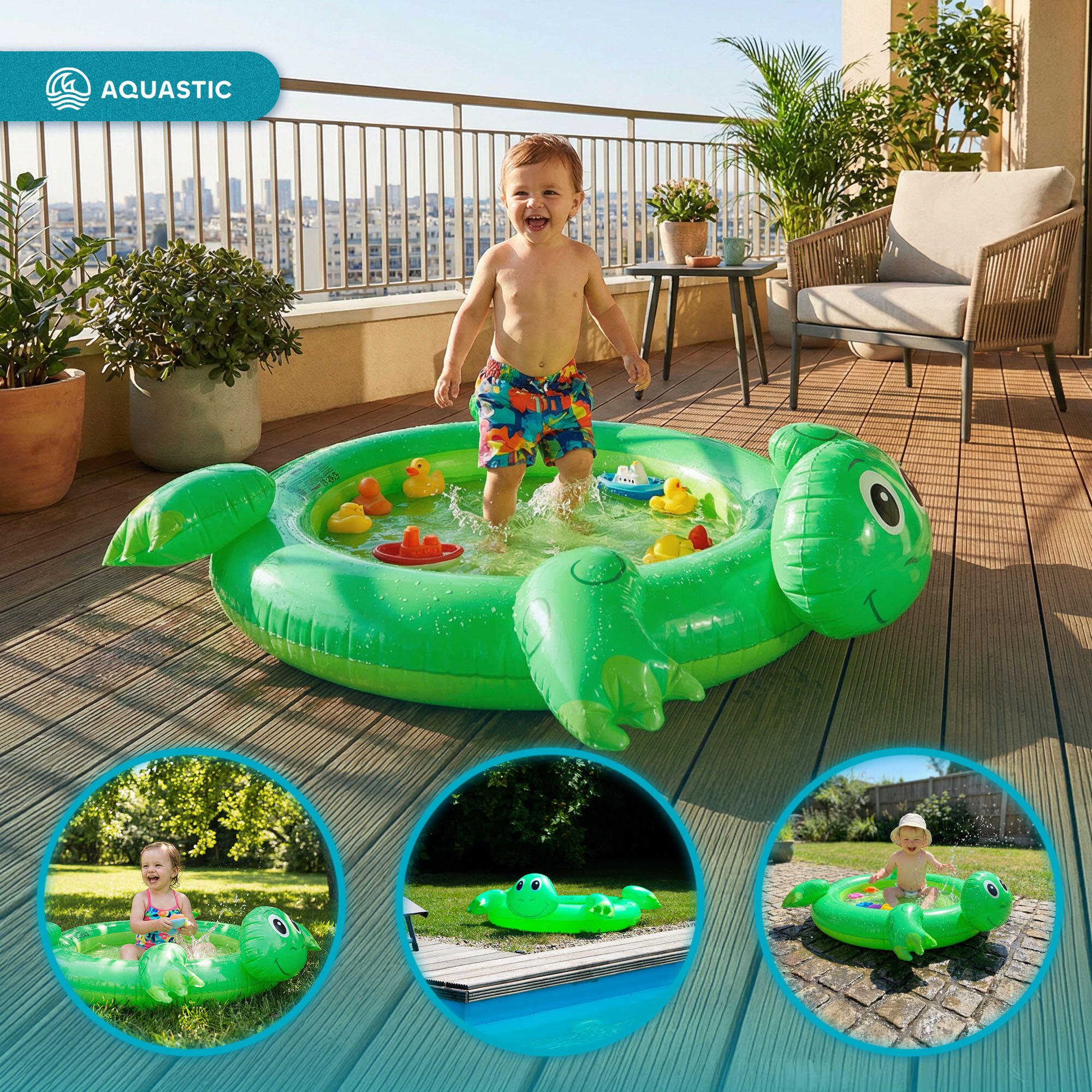 AQUASTIC piscina hinchable infantil 117 x 122 x 36 cm 4/7