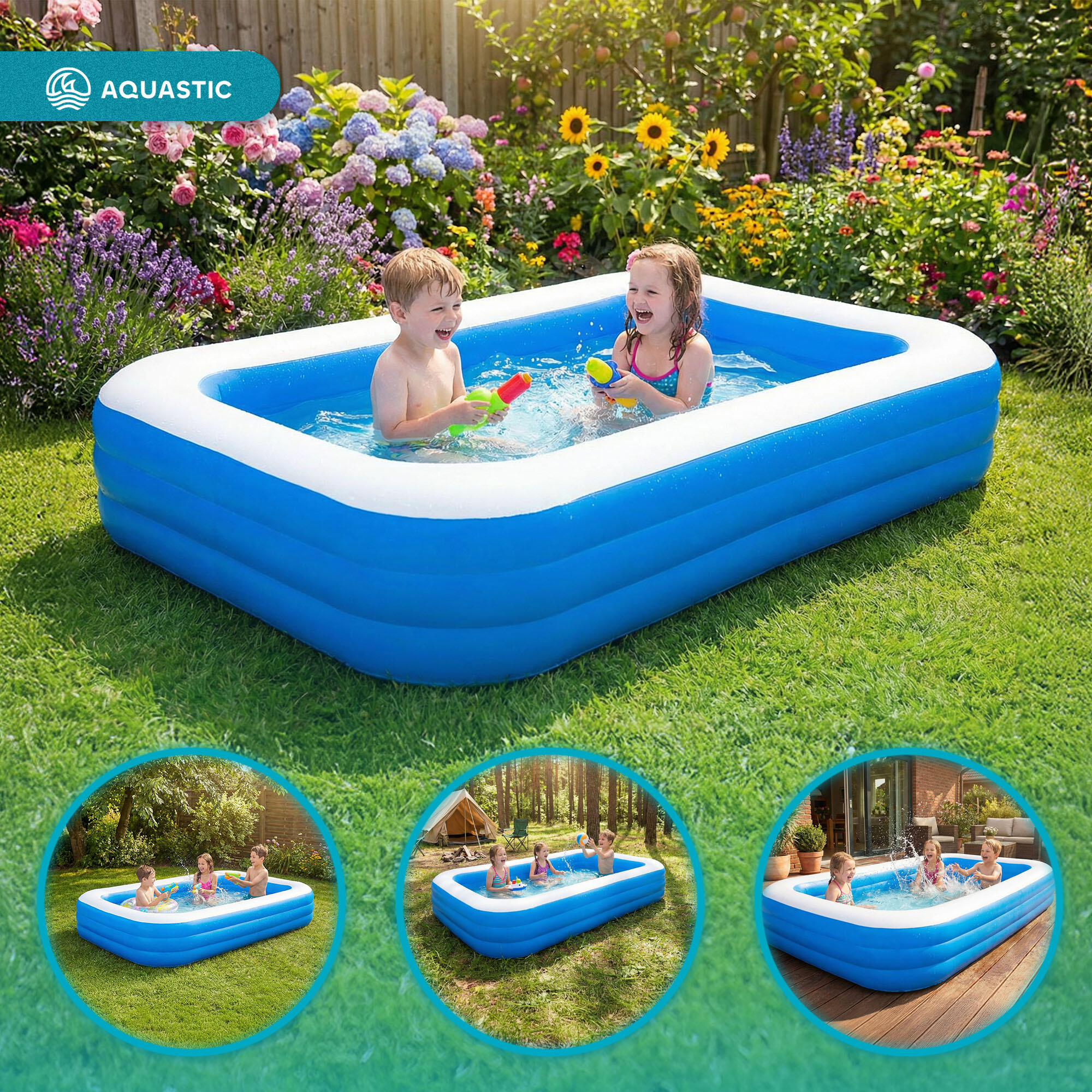 Piscina hinchable infantil AQUASTIC 4/7