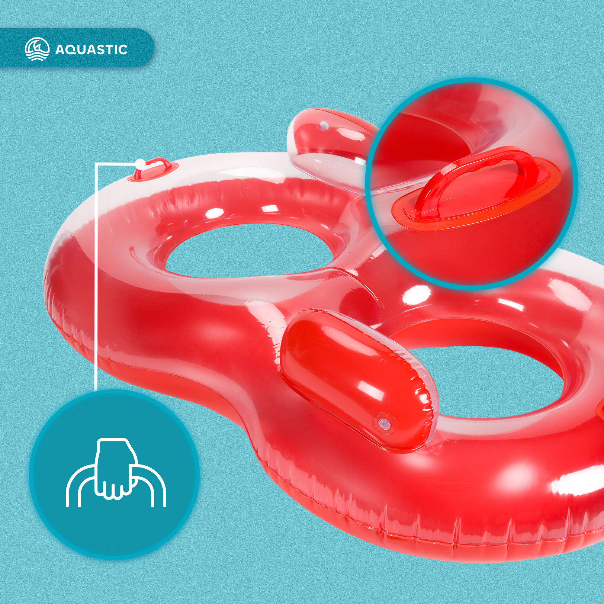 Anello da nuoto AQUASTIC per 2 persone 6/7