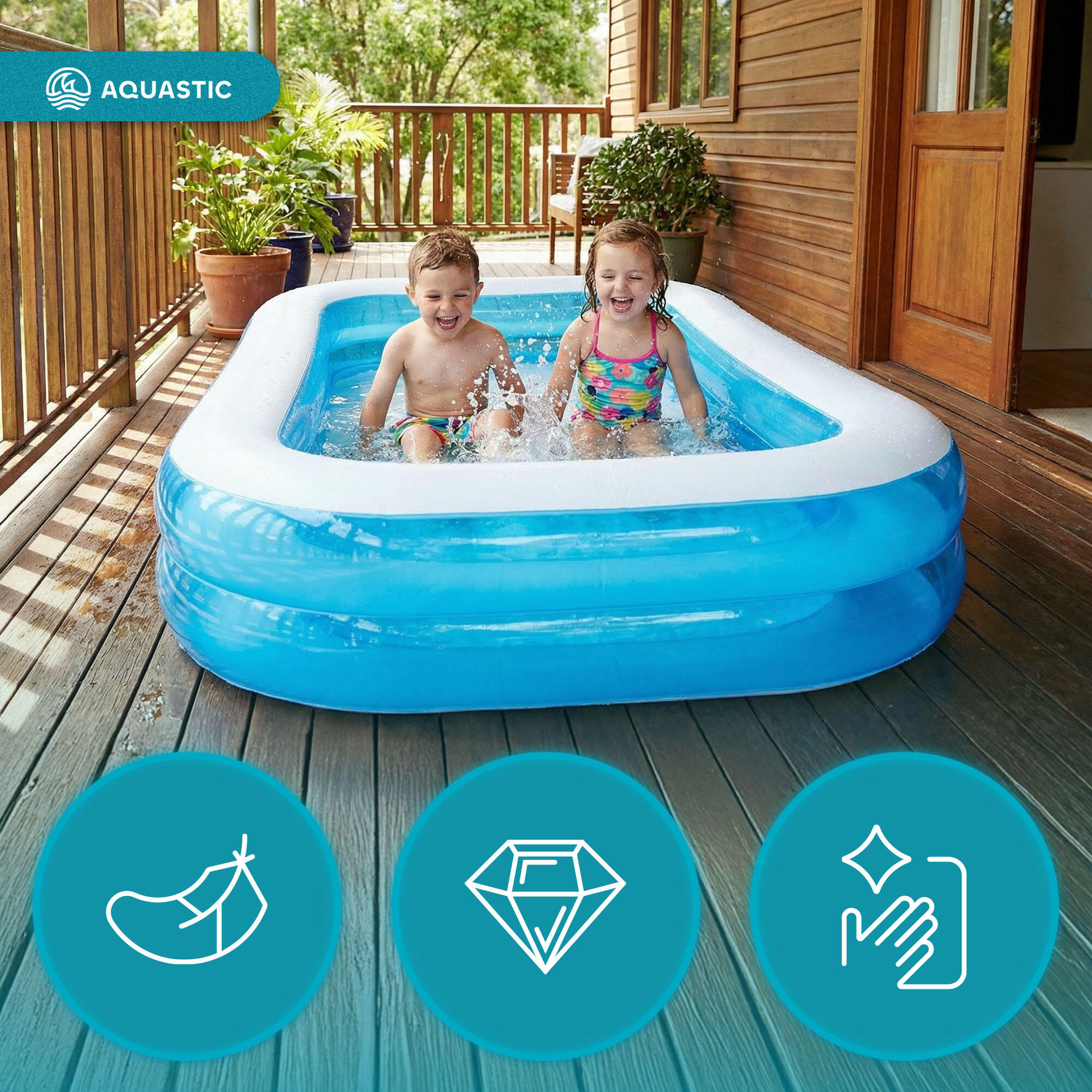 Piscine gonflable pour enfants AQUASTIC 6/7