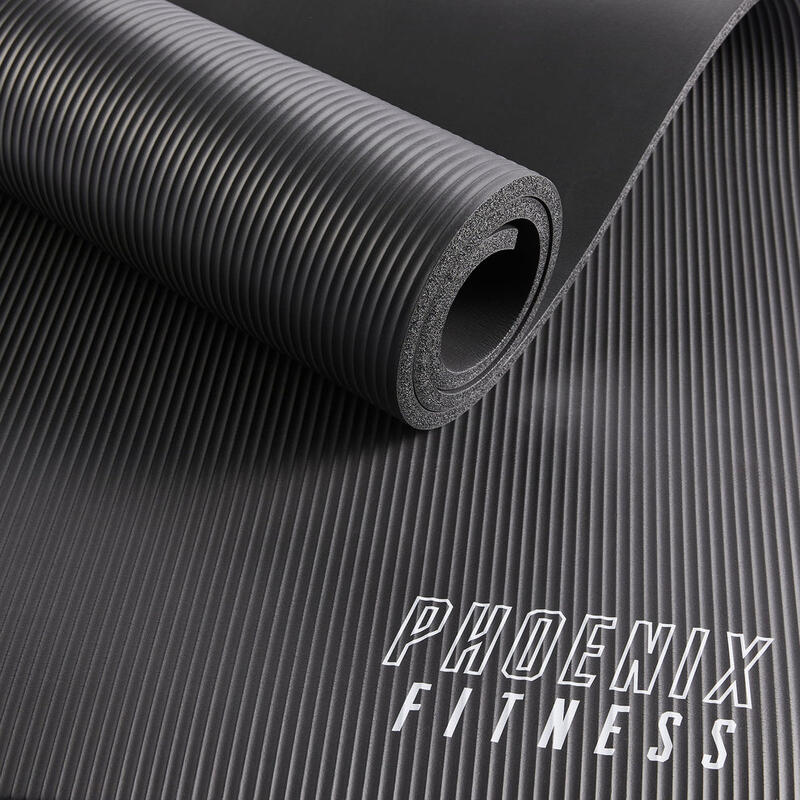 Phoenix Fitness NBR Floor Mat Black – Thick, Anti-Slip Workout Cushion