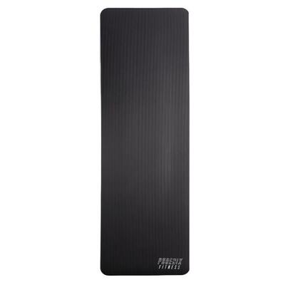 Phoenix fitness nbr floor mat black – thick, anti-slip workout cushion