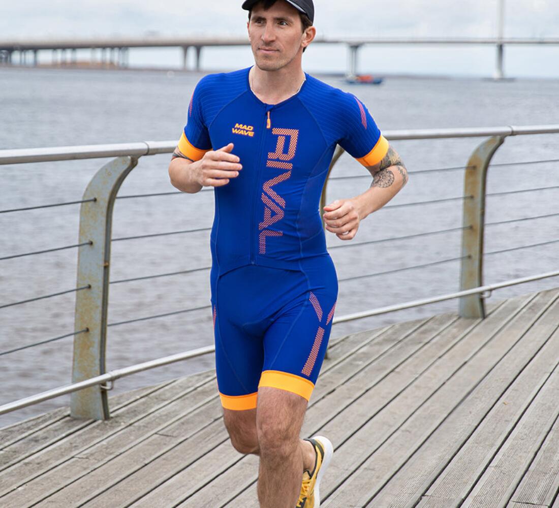 Triathlon Uomo Poliestere Men Competition Tri-Suit Rival LDSD STY men, Navy 7/7