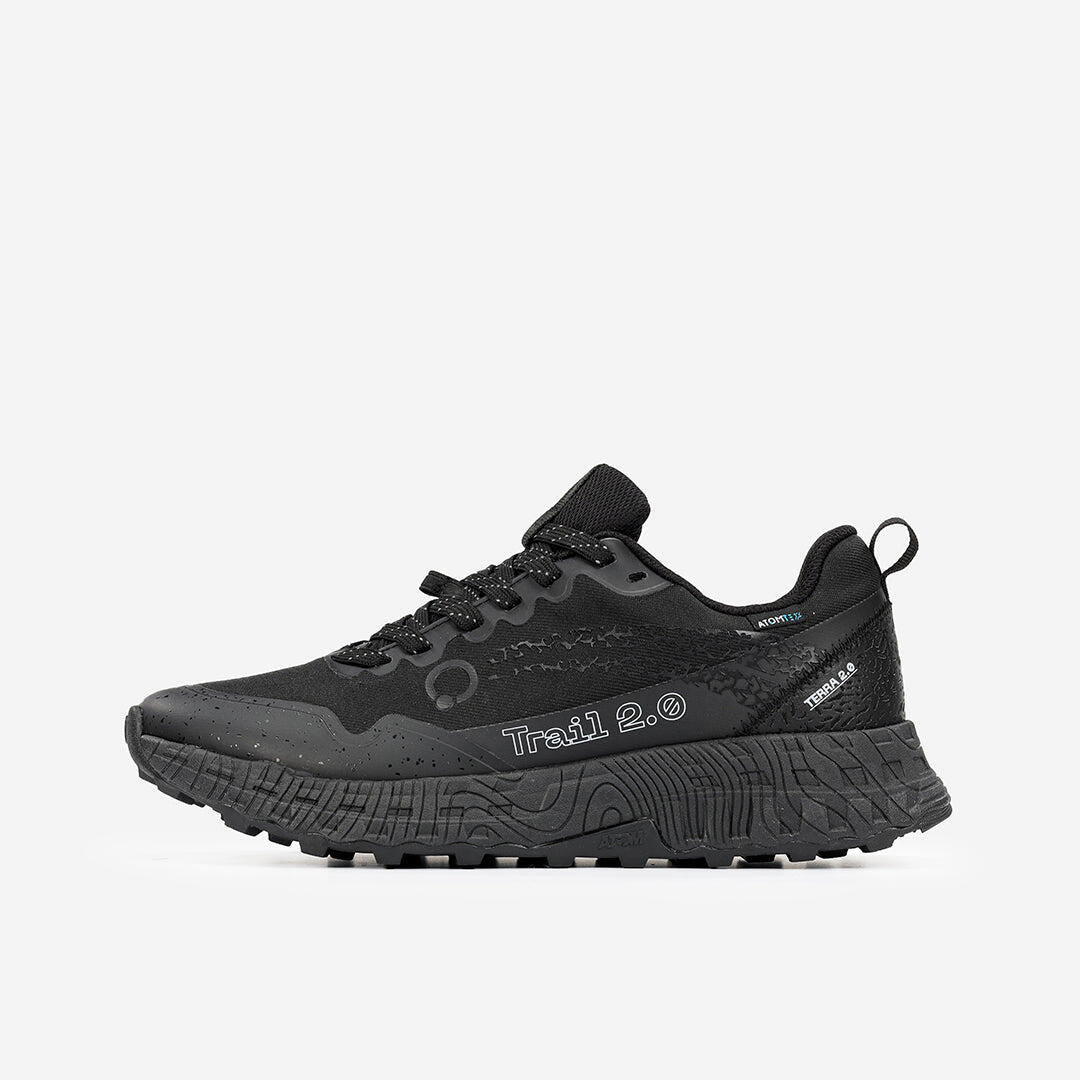Scarpa da Trail Running Uomo  ATOM AT175 TERRA V2 LOW DENSITY TEX ALL BLACK 3/7