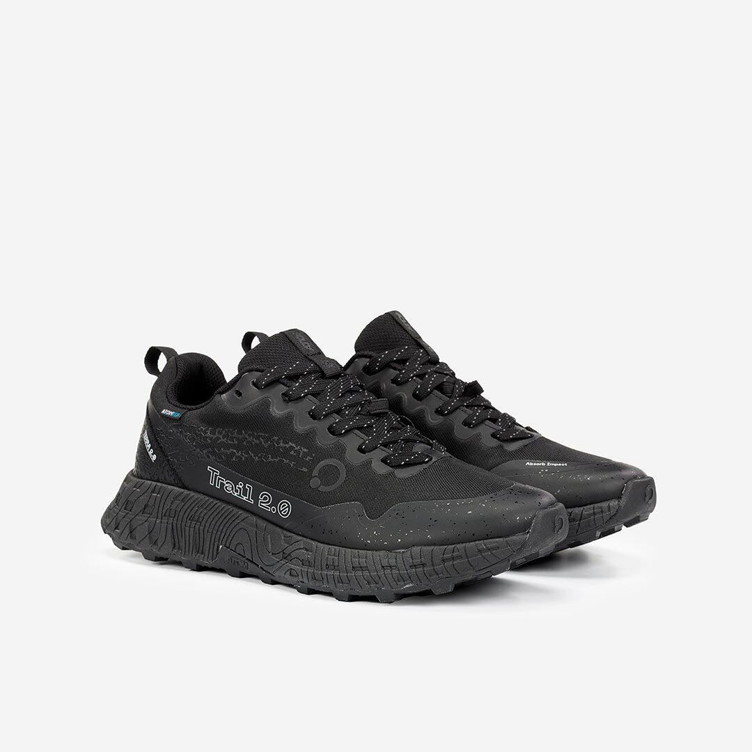 Scarpa da Trail Running Uomo  ATOM AT175 TERRA V2 LOW DENSITY TEX ALL BLACK 6/7
