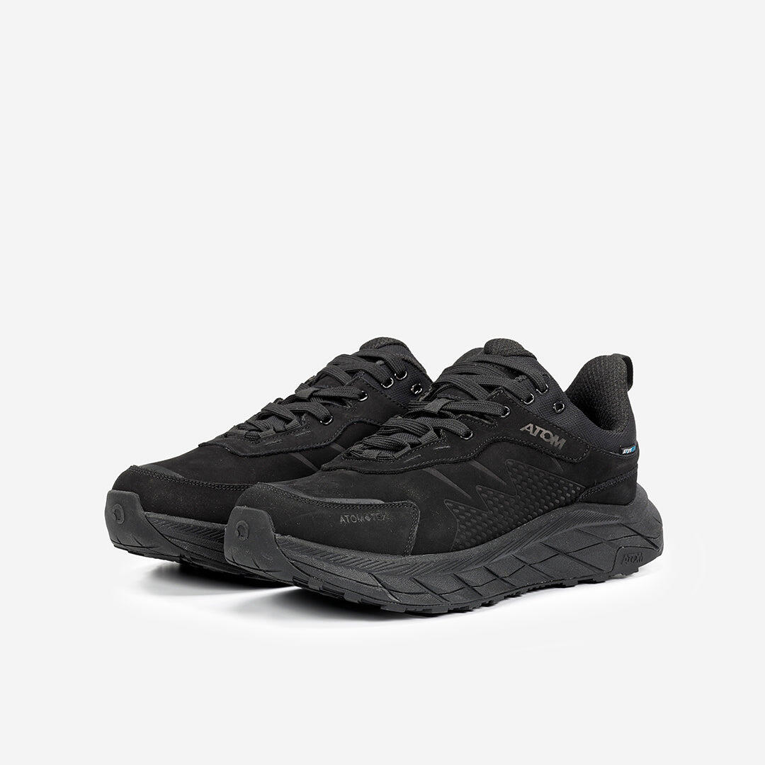 Scarpa Sportiva  Uomo Nubuck Tecnico ATOM AT172 URBAN PRO TEX ALL BLACK 6/7