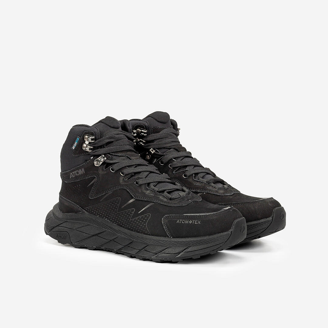 Scarpa Sportiva  Uomo Nubuck ATOM AT171 URBAN PRO TEX ALL BLACK 6/7