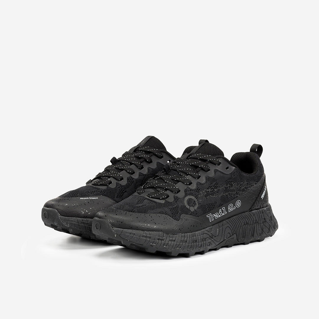 Scarpa da Trail Running Uomo Gomma ATOM AT158 TERRA V2 LOW DENSITY ALL BLACK 4/7