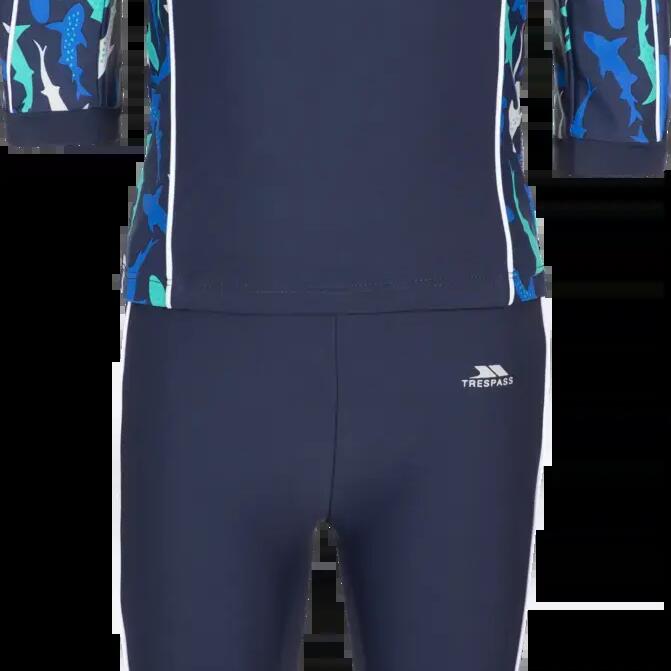Trespass Smiley Kids 2-Piece Shark Print Swim Set