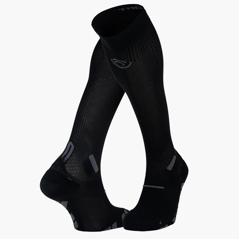 Chaussettes Trail Ultra compression noir/gris 1/2