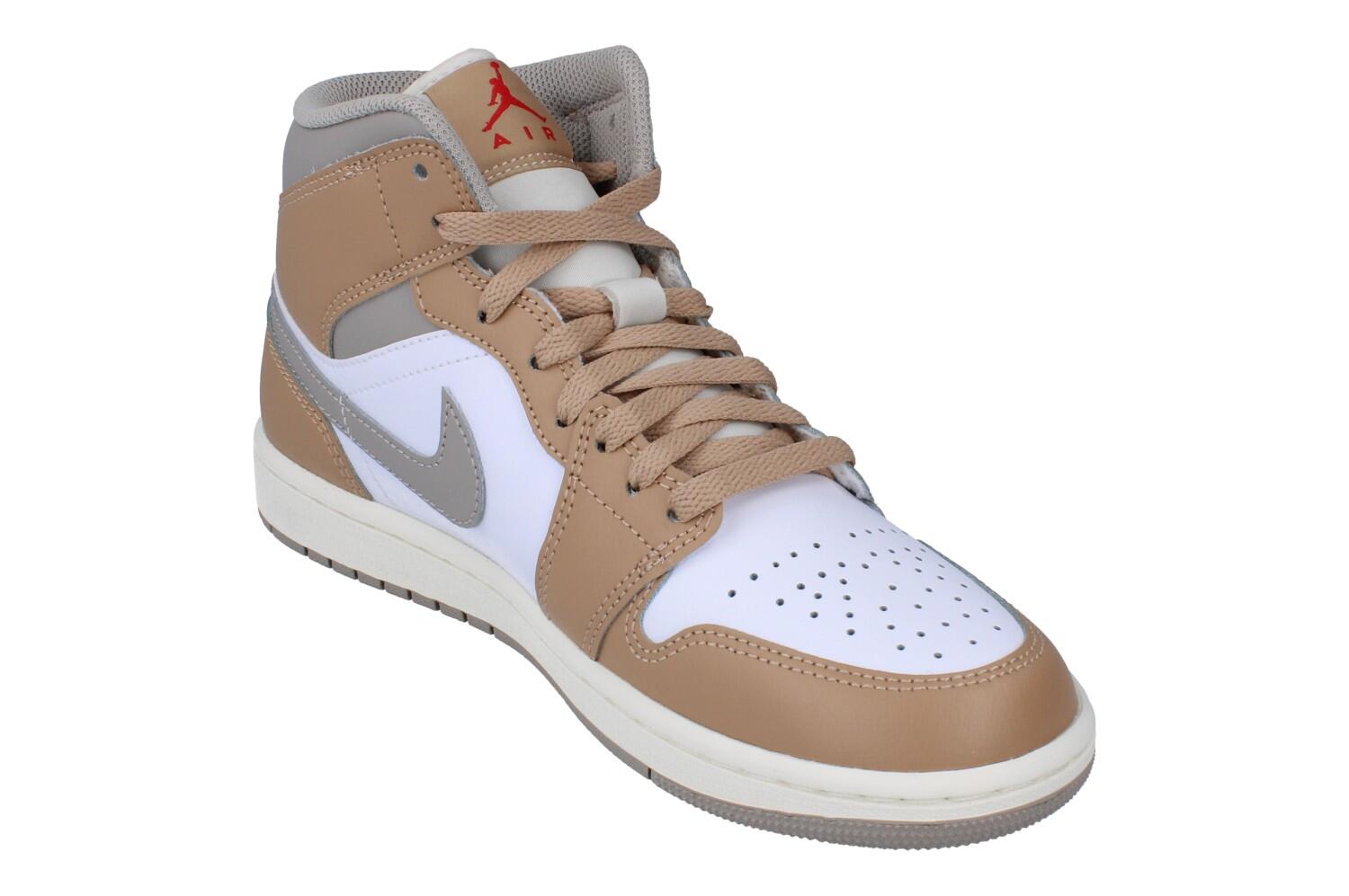 Jordan 1 Mid Rattan White College Grey 4/6