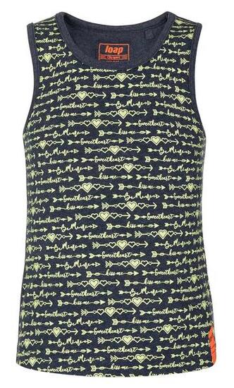 Loap Besola Mädchen-Tanktop semi-tailliert 100% Baumwolle Blau