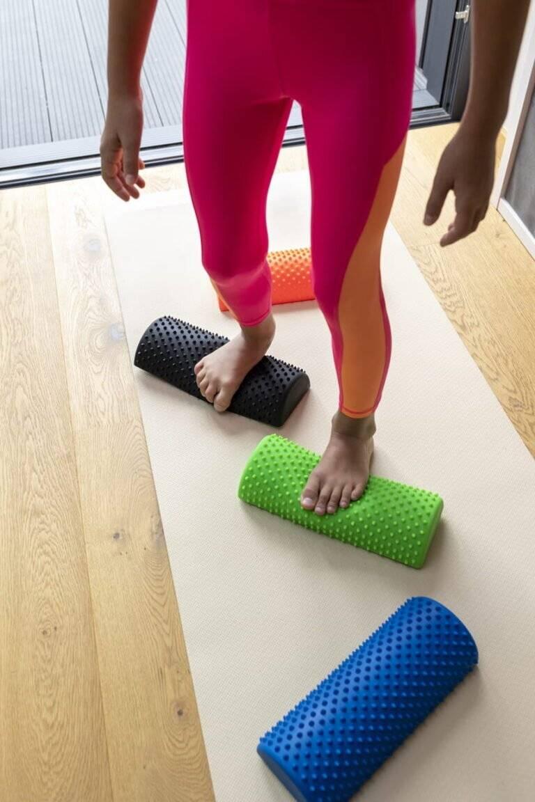 Unisex Fitness Sensorische Halbroille Massage Noppen 30cm Schwarz 2/6