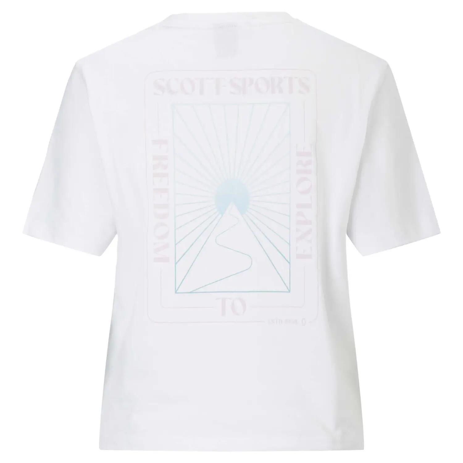 Camiseta de mujer Scott WS GRAPHIC SS blanco 2/4