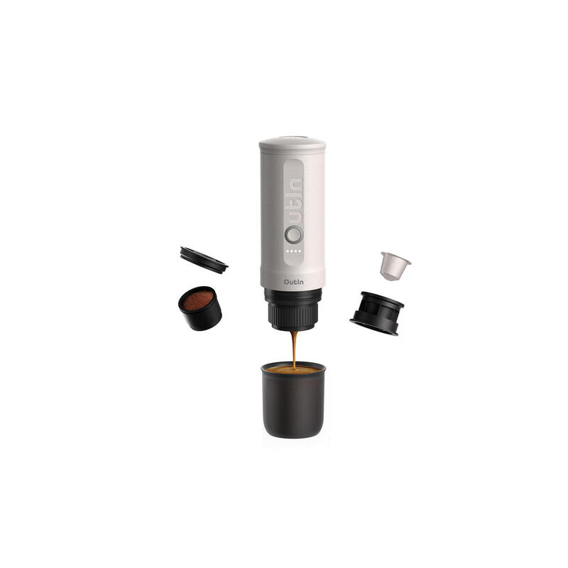 Kit OutIn Nano Espressor + Husă EVA Alb