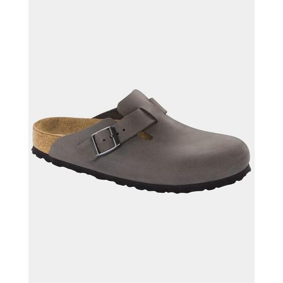 Birkenstock Boston Soft Footbed Oiled Leather - Iron Grey