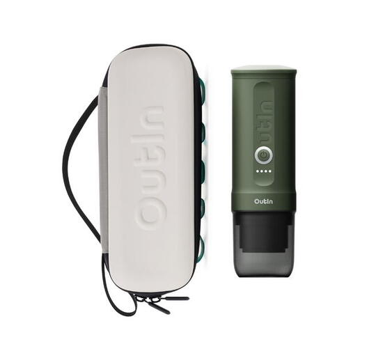 Set OutIn Nano Espressomaschine + EVA Hülle Grün