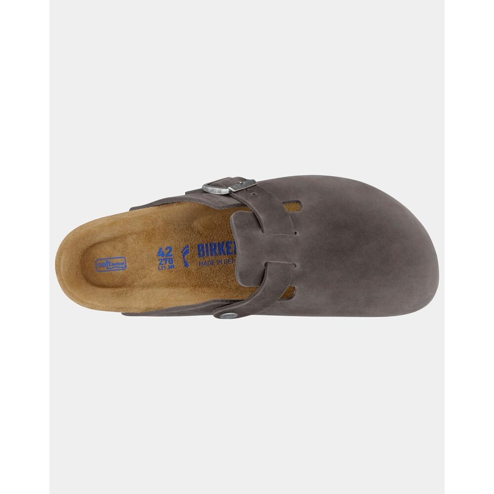 Birkenstock Boston Soft Footbed Oiled Leather - Iron Grey 3/5