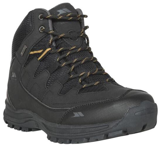 Trespass Finley Bottines de Randonnée Mi-Hautes Imperméables Homme Noir