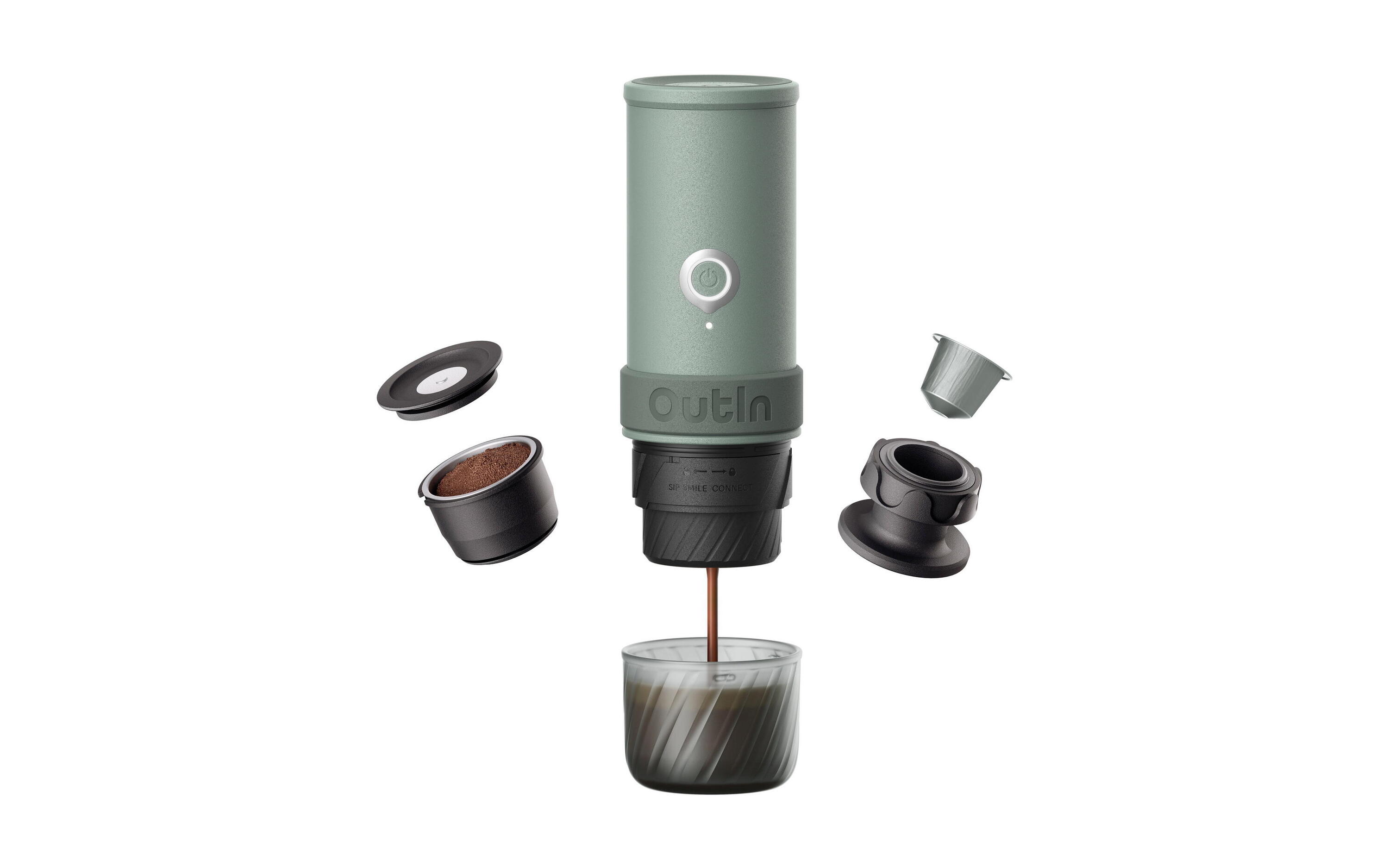 OutIn Mino Máquina de Espresso Elétrica Portátil Verde 5/8