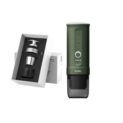 Set outin nano espressomachine + basket plus groen
