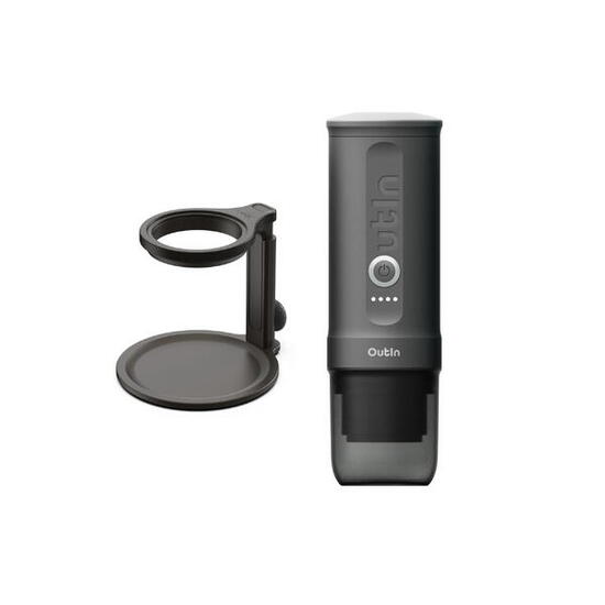 Set OutIn Nano Espressomaschine + Universalhalter Grau