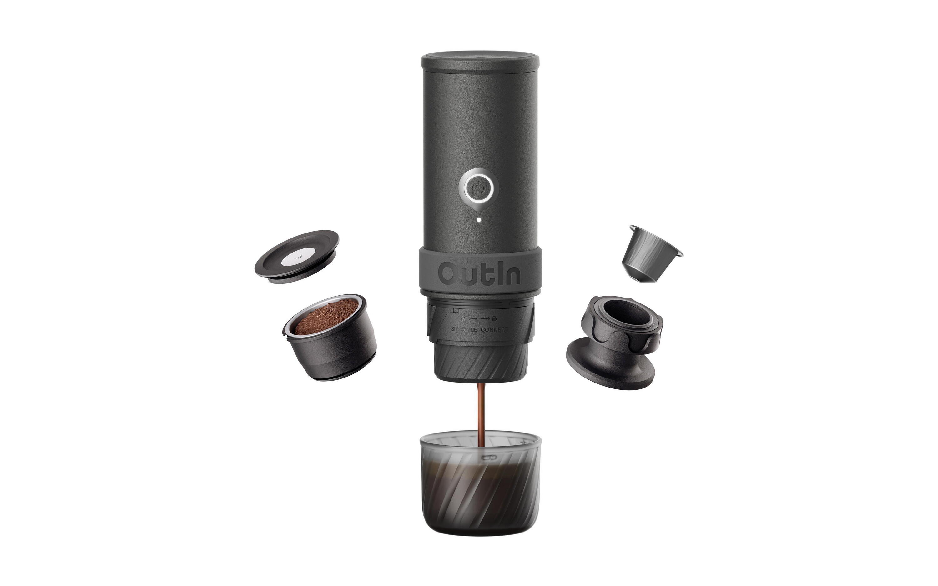 OutIn Mino Máquina de Espresso Elétrica Portátil Cinza 5/8