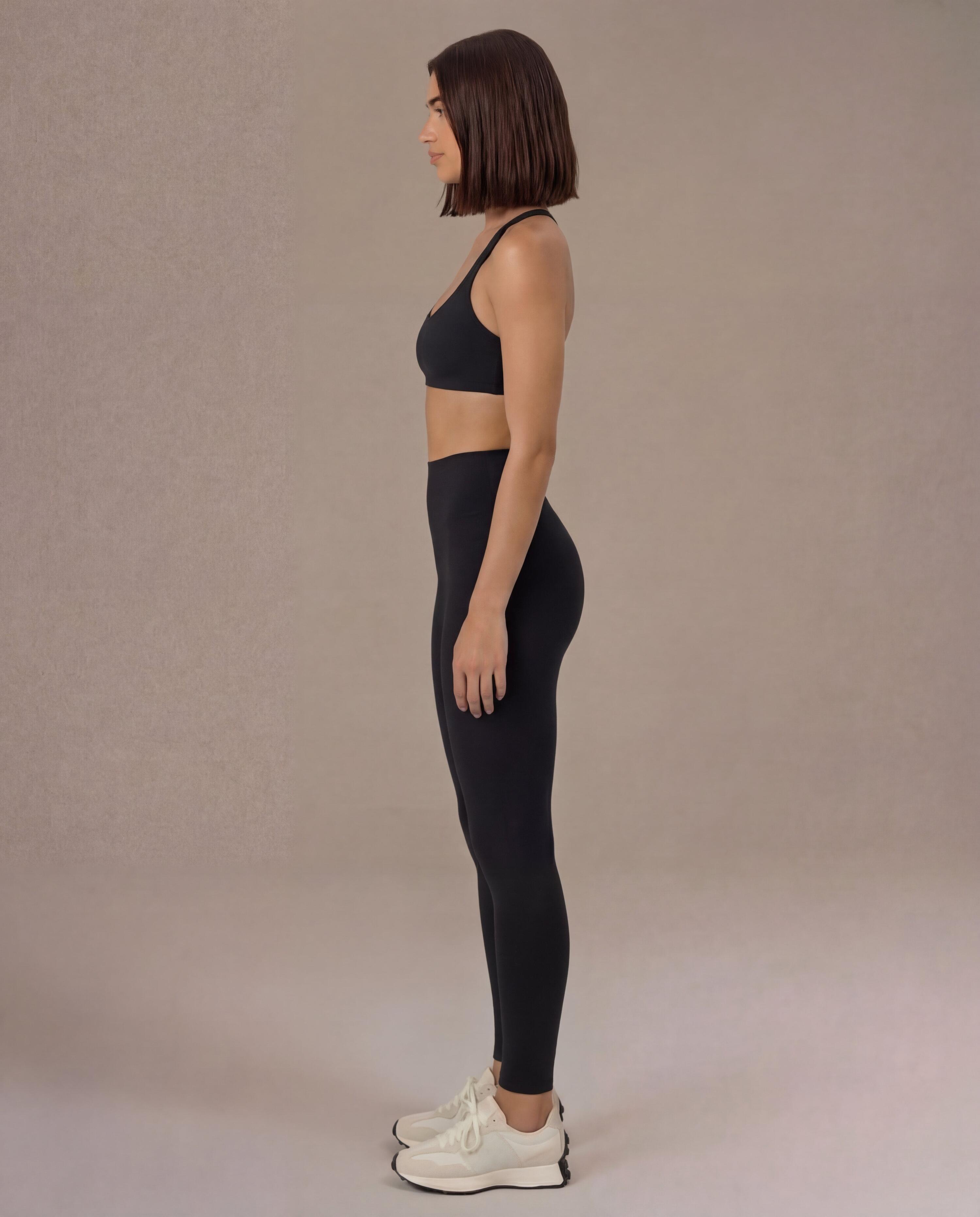 Mallas Leggings Seamless Fitness Mujer Motion Talle Alto - Negro 4/5