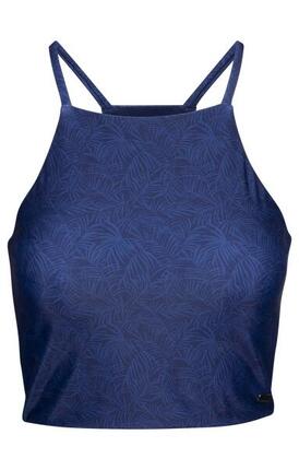 Trespass Harlow Bikini-Crop-Top mit Palmblatt-Print