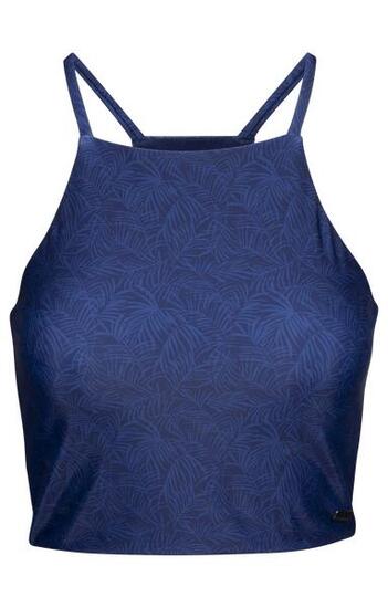 Trespass Harlow Bikini-Crop-Top mit Palmblatt-Print