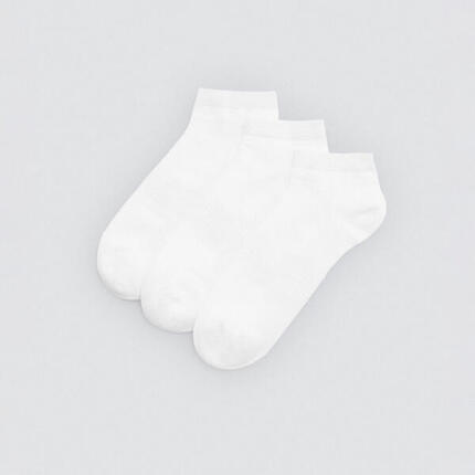 Lot de 3 chaussettes de sport chevilles blanches