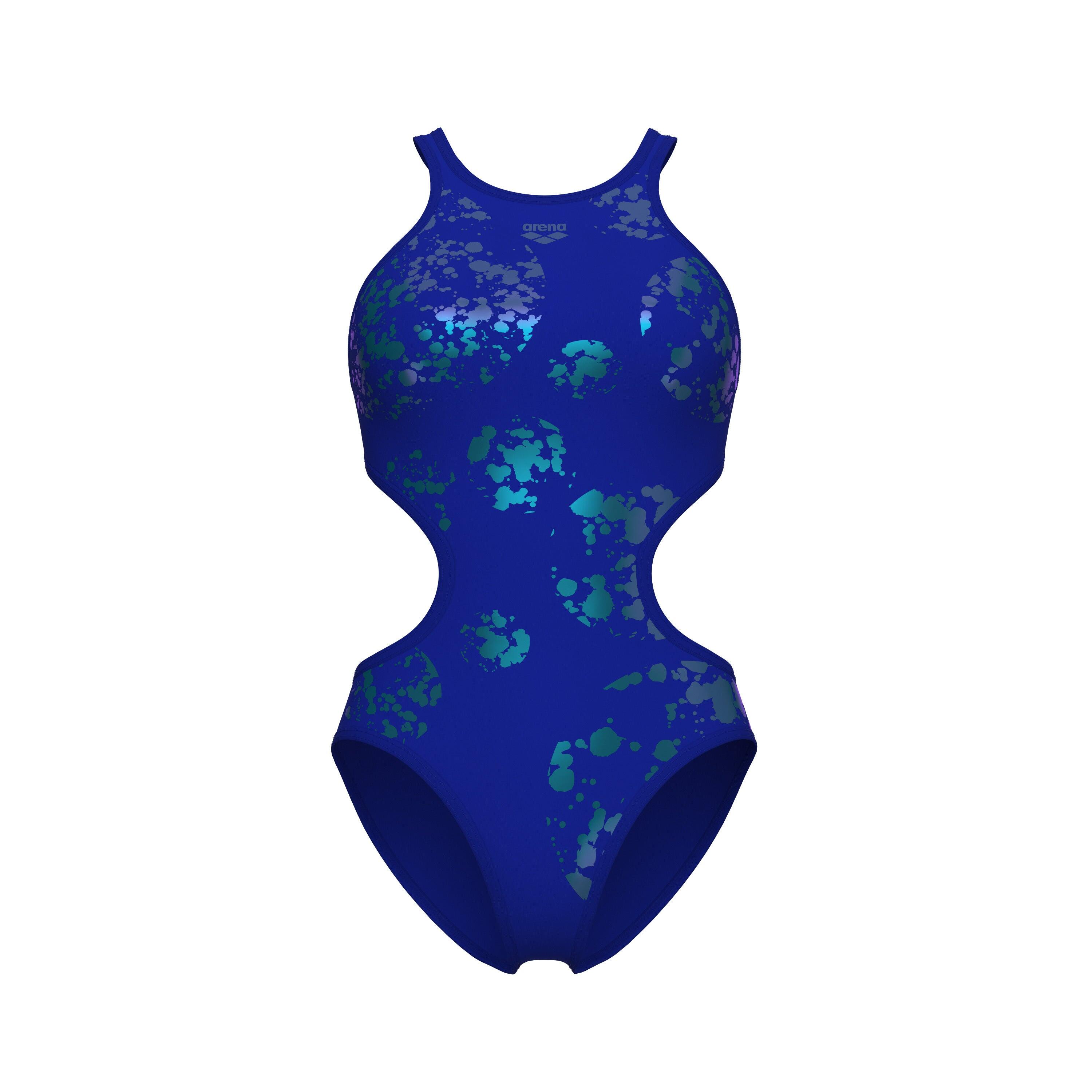 Maillot de bain Arena One Graphic Femme Bleu Néon 3/5