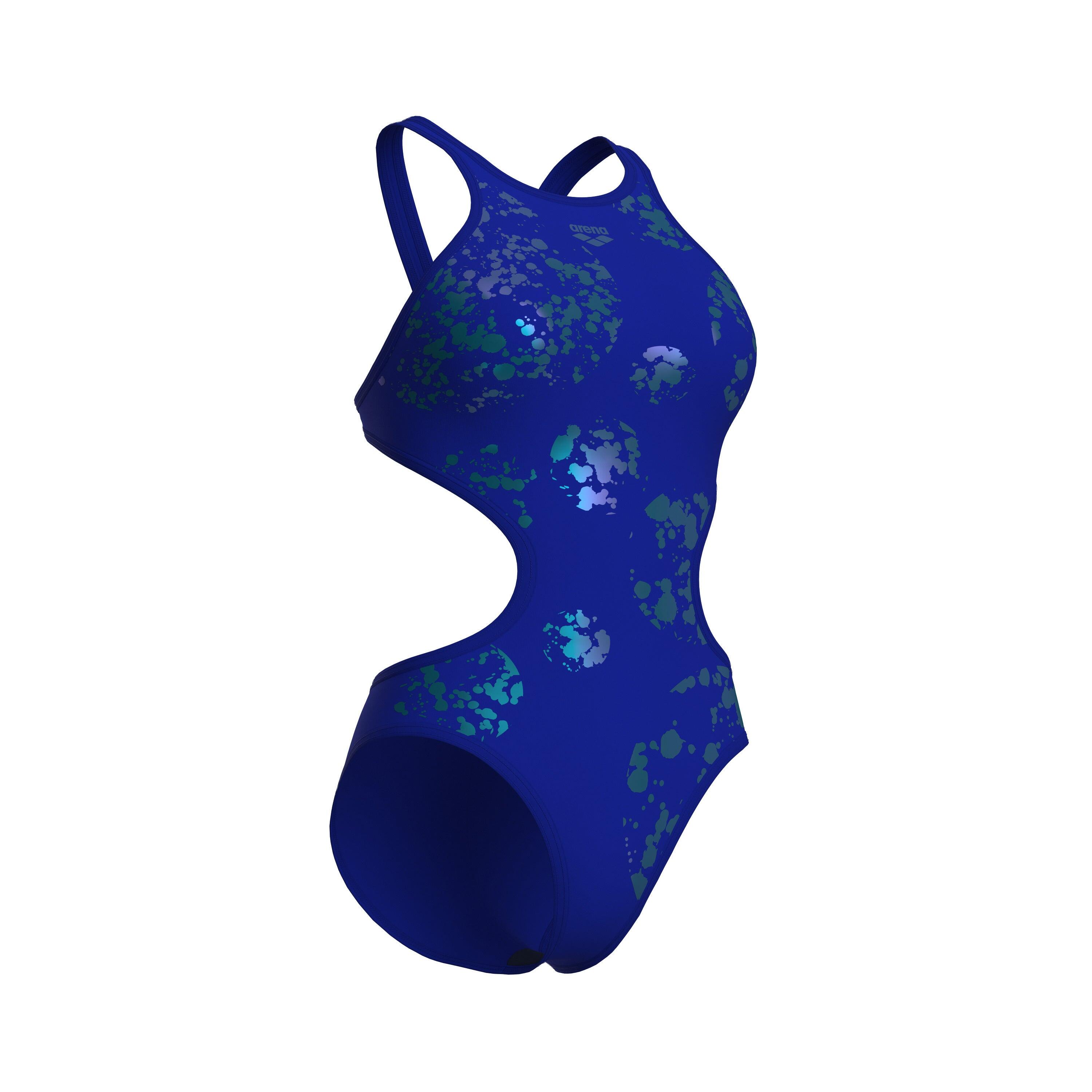 Maillot de bain Arena One Graphic Femme Bleu Néon 2/5