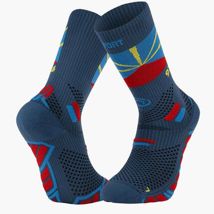 Chaussettes TRAIL ULTRA HIGH "REUNION" Marine