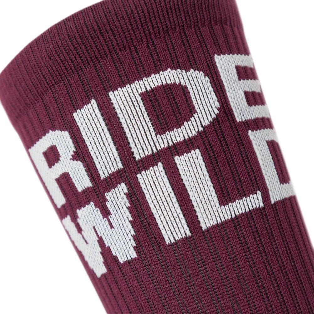 Calcetines caña media gravel ciclismo Hombre y Mujer GS2 Burgundy Rojo 3/6