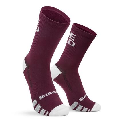 Heren en Dames Fietsen Gravel fietssokken GS2 Burgundy Rood