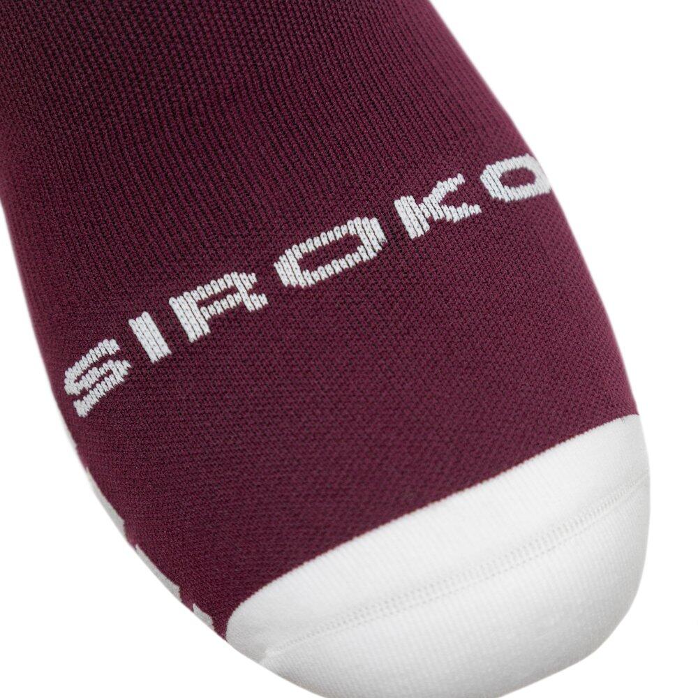 Calcetines caña media gravel ciclismo Hombre y Mujer GS2 Burgundy Rojo 4/6