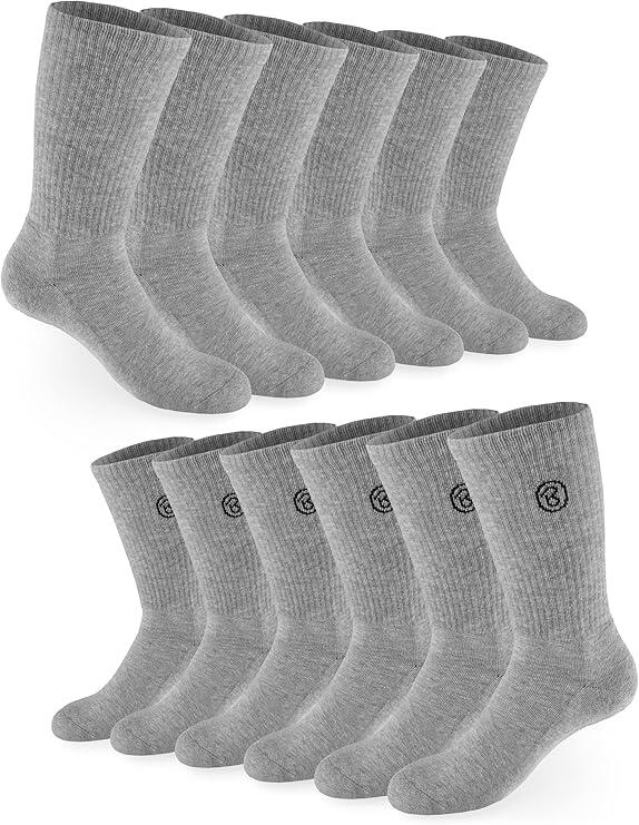 BRUBAKER 6 paires chaussettes tennis et sport unisex rétro respirantes 2/5
