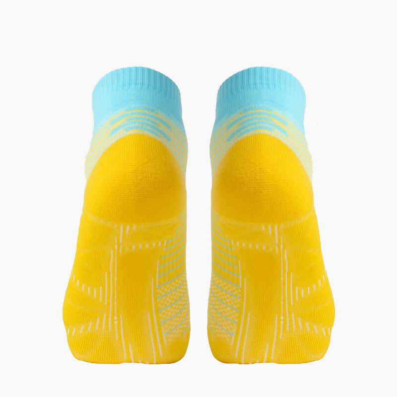 Chaussettes RUN MARATHON Low Jaune/Bleu 2/3