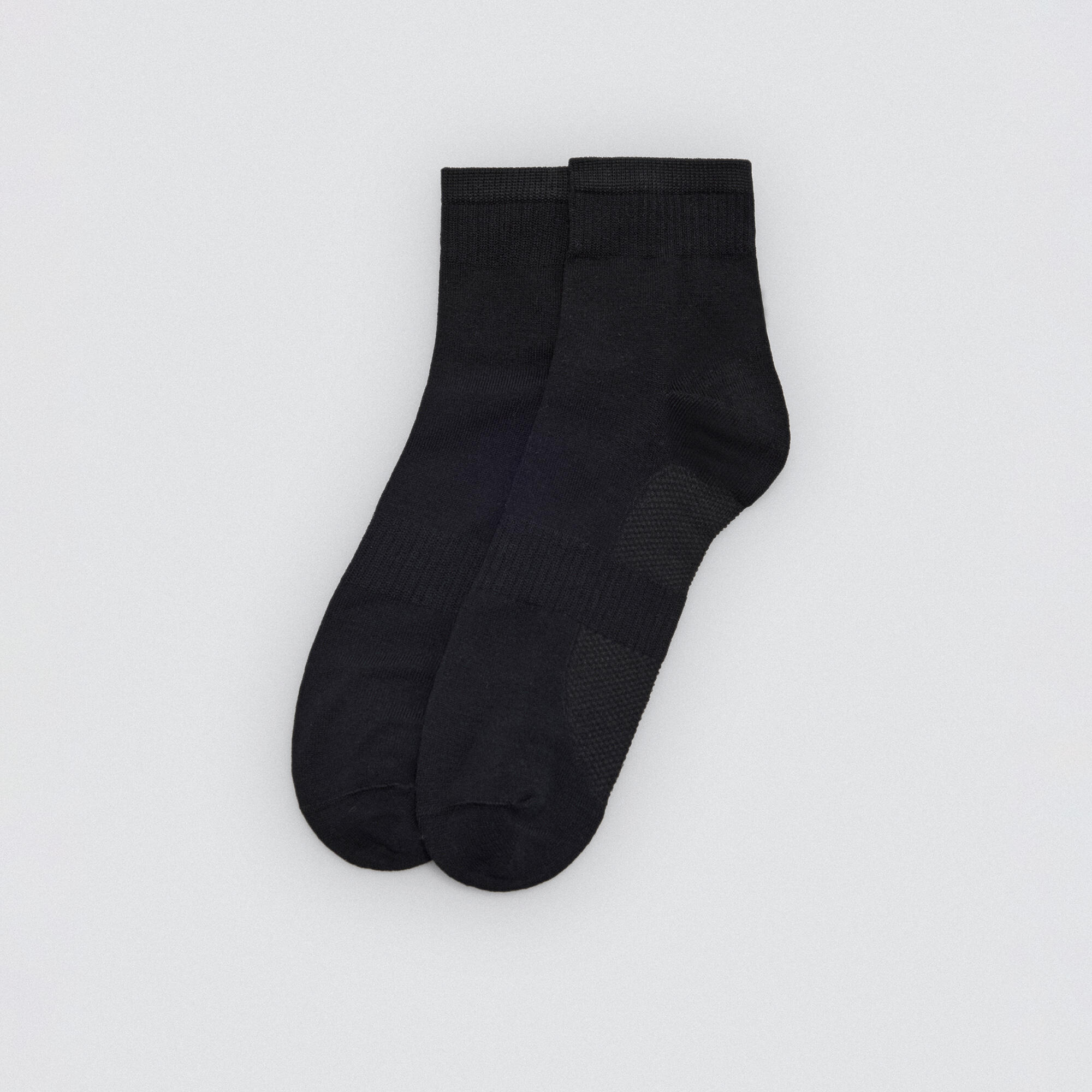 Pack 3 calcetines cortos transpirables negro 3/4